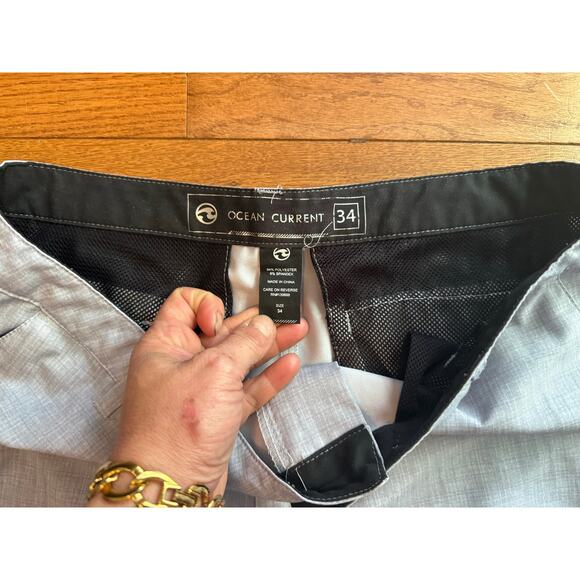 Ocean Current Mens Shorts Size 34 Light Grey Cargo - Picture 3 of 8